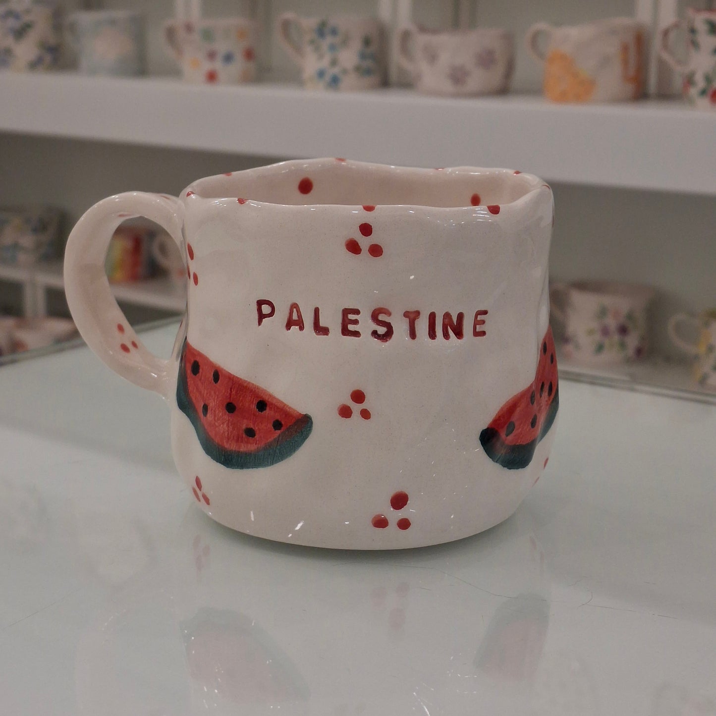 Handmade Pottery Mug . Palestine
