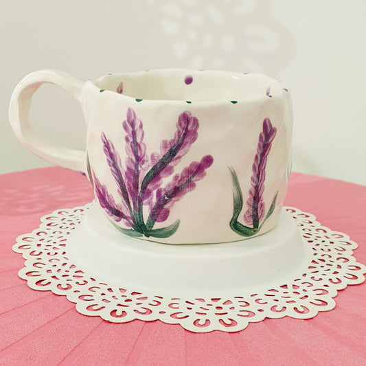 Handbuilt Pottery Mug .. Lavender